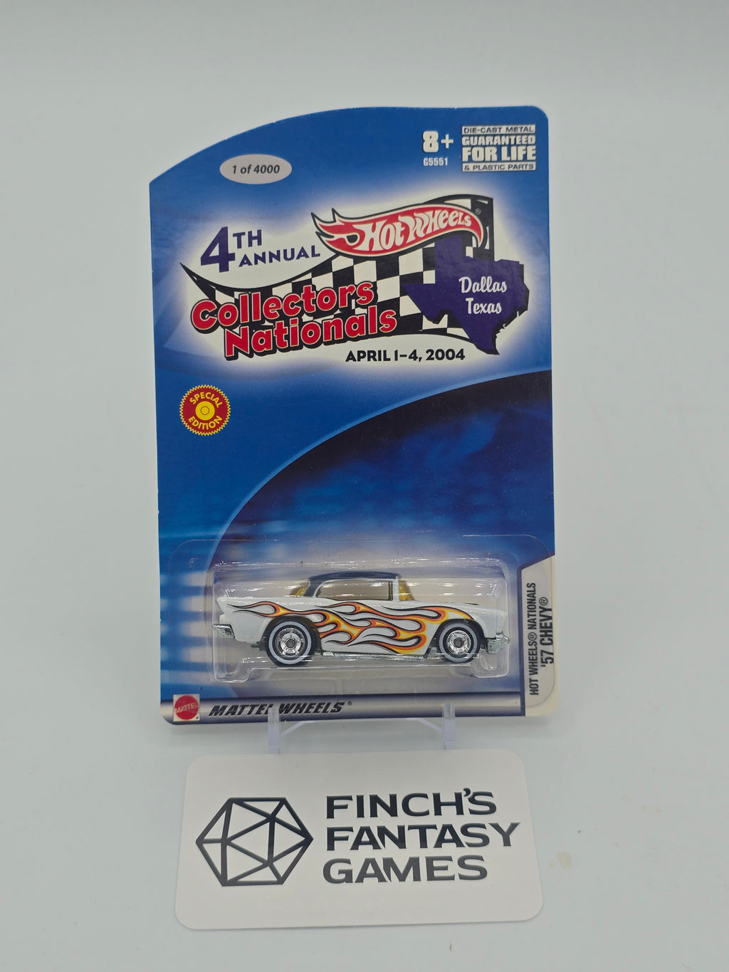Hot Wheels "57 Chevy", 4th Annual Collectors Nationals, Real Riders, Ltd Ed MOMC