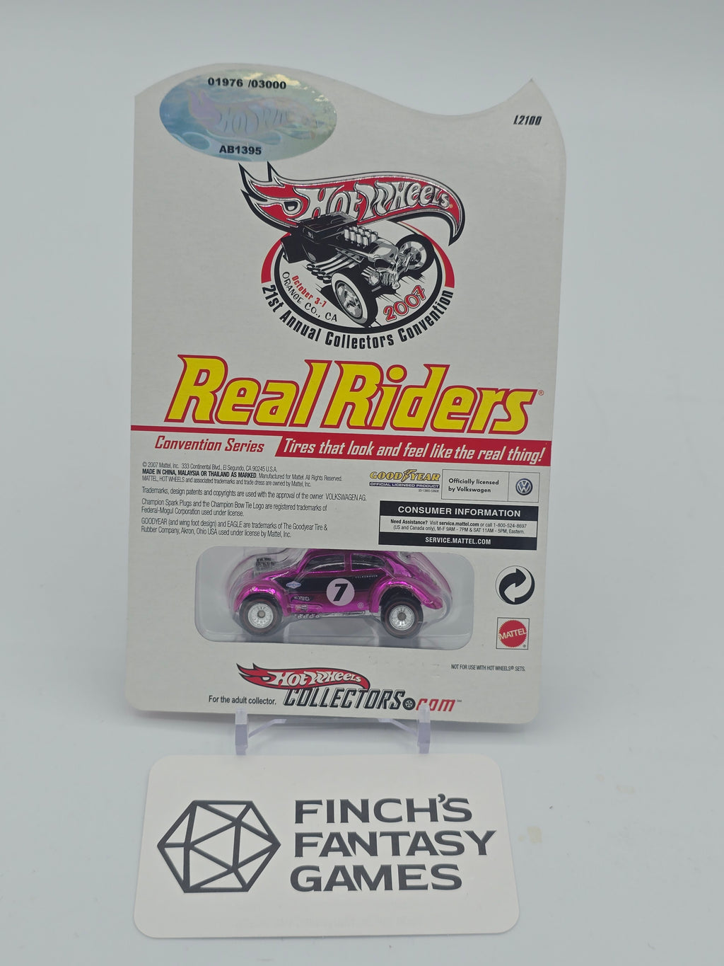 Hot Wheels RLC Convention Series 2007 Custom Volkswagen VW Bug 🔥Pink RR #1976/3000