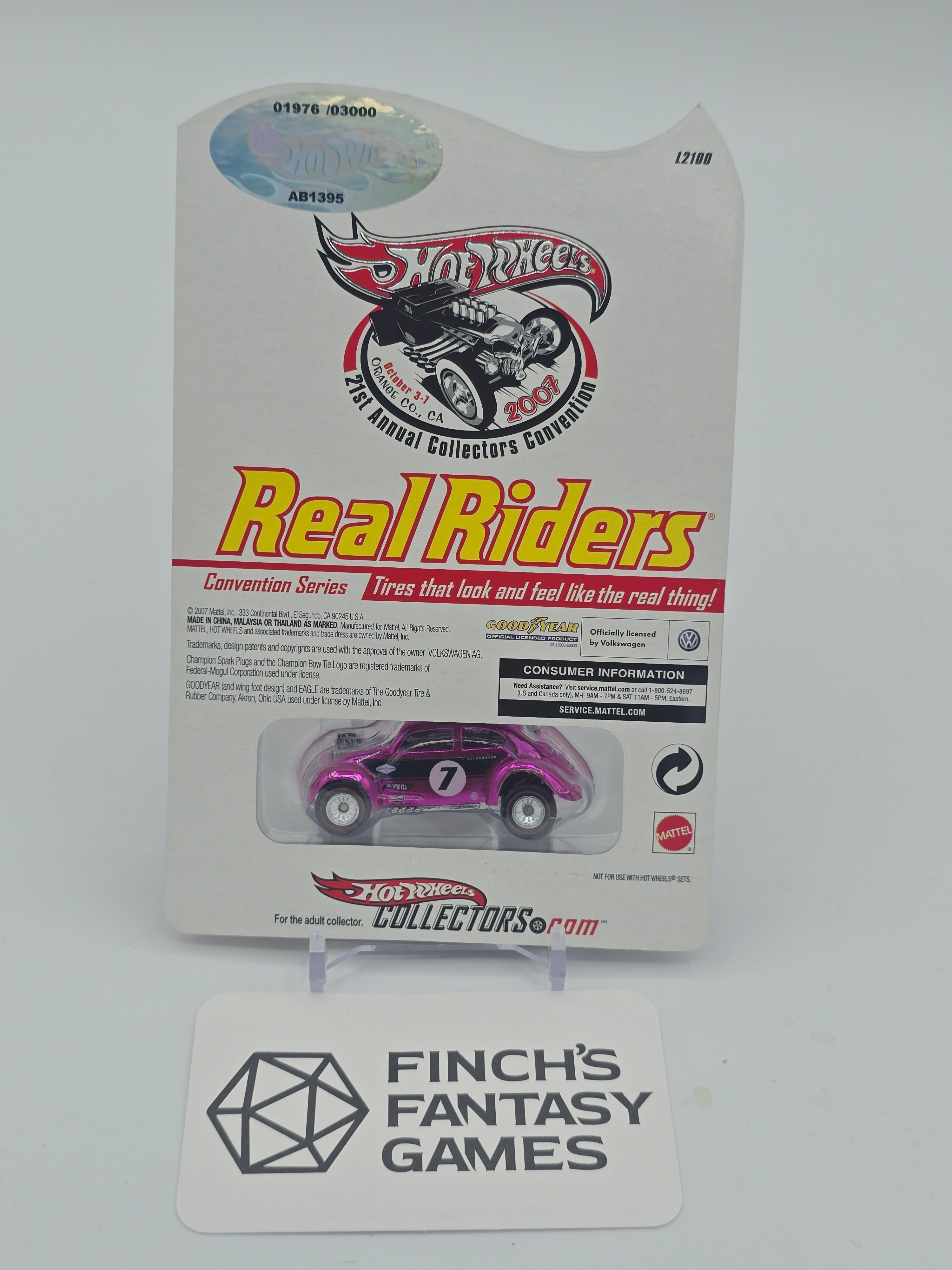 Hot Wheels RLC Convention Series 2007 Custom Volkswagen VW Bug 🔥Pink RR #1976/3000