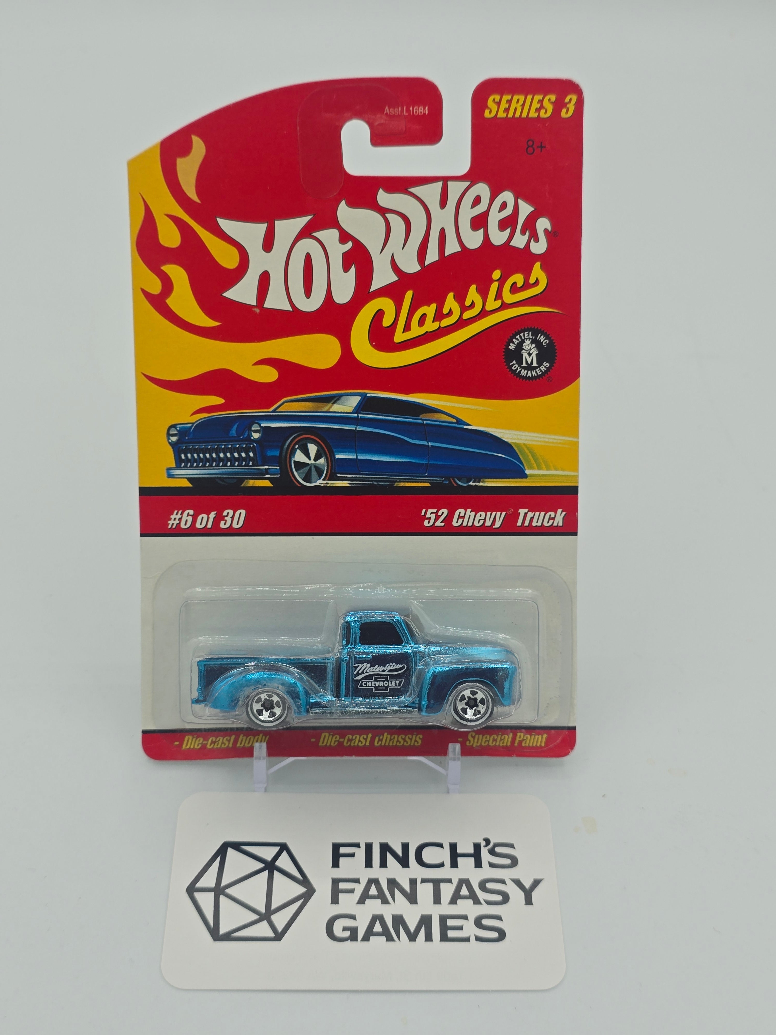 Hot Wheels Classics Series 3 #6/30 '52 Chevy Truck - Ice Blue E1
