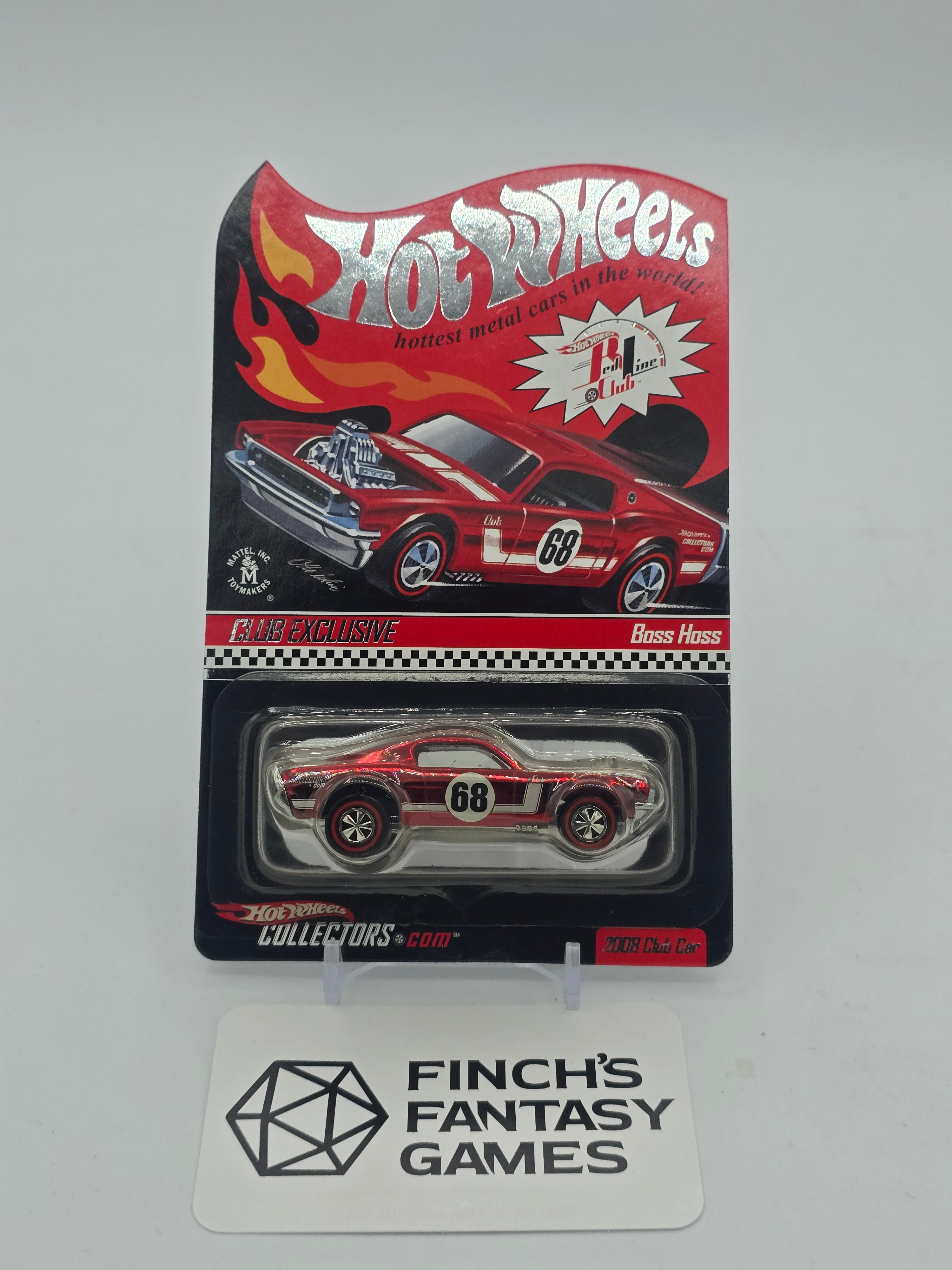 Hot Wheels RLC Boss Hoss Mustang 2008 RLC Car Member Limited #2594/5000 Red