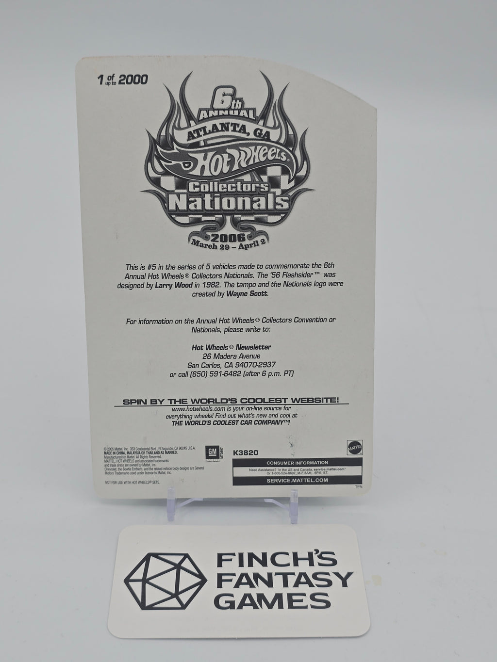 Hot Wheels '56 Flashsider 6th Annual Collectors Nationals 2006 limited to 2,000