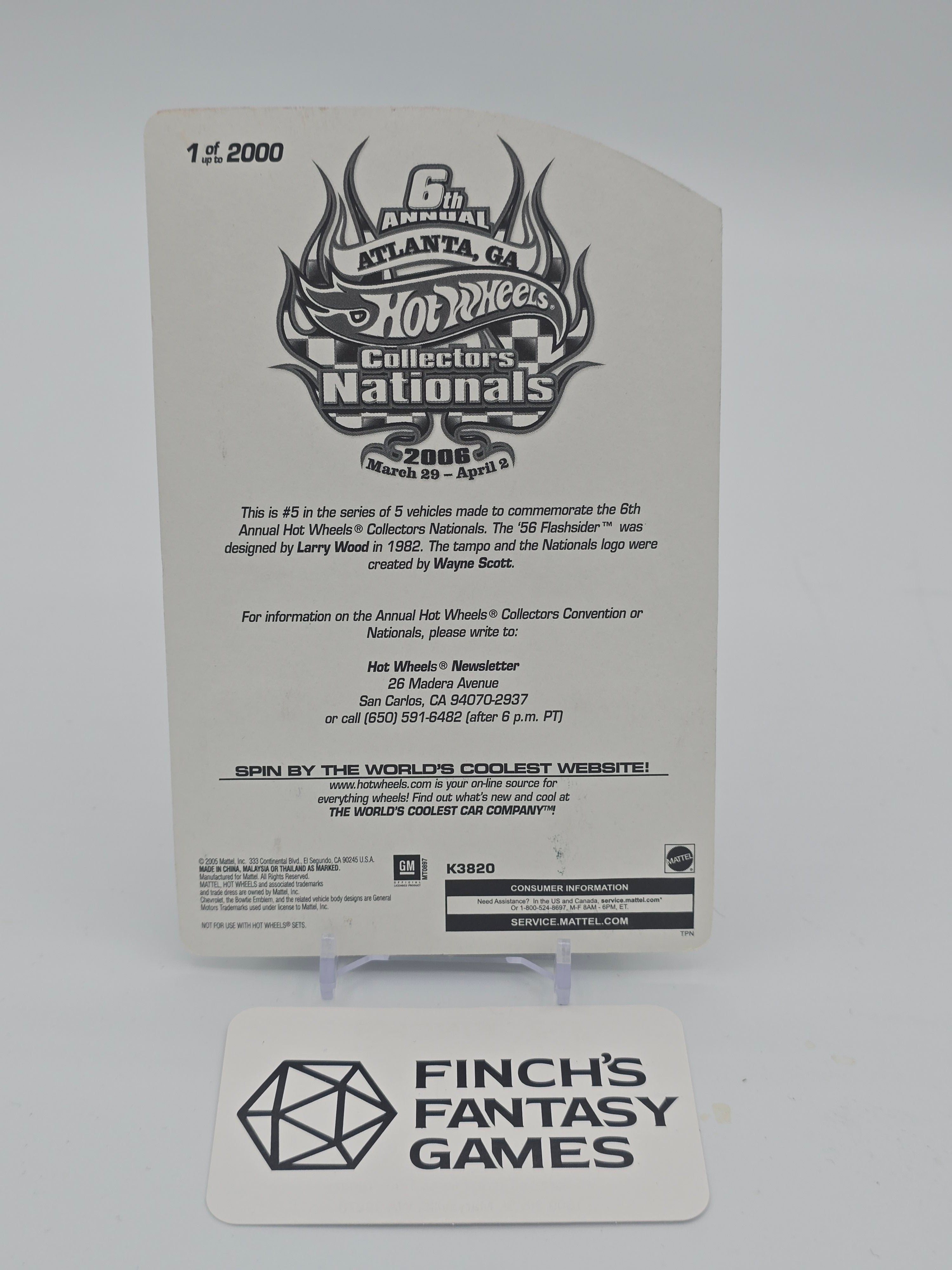 Hot Wheels '56 Flashsider 6th Annual Collectors Nationals 2006 limited to 2,000