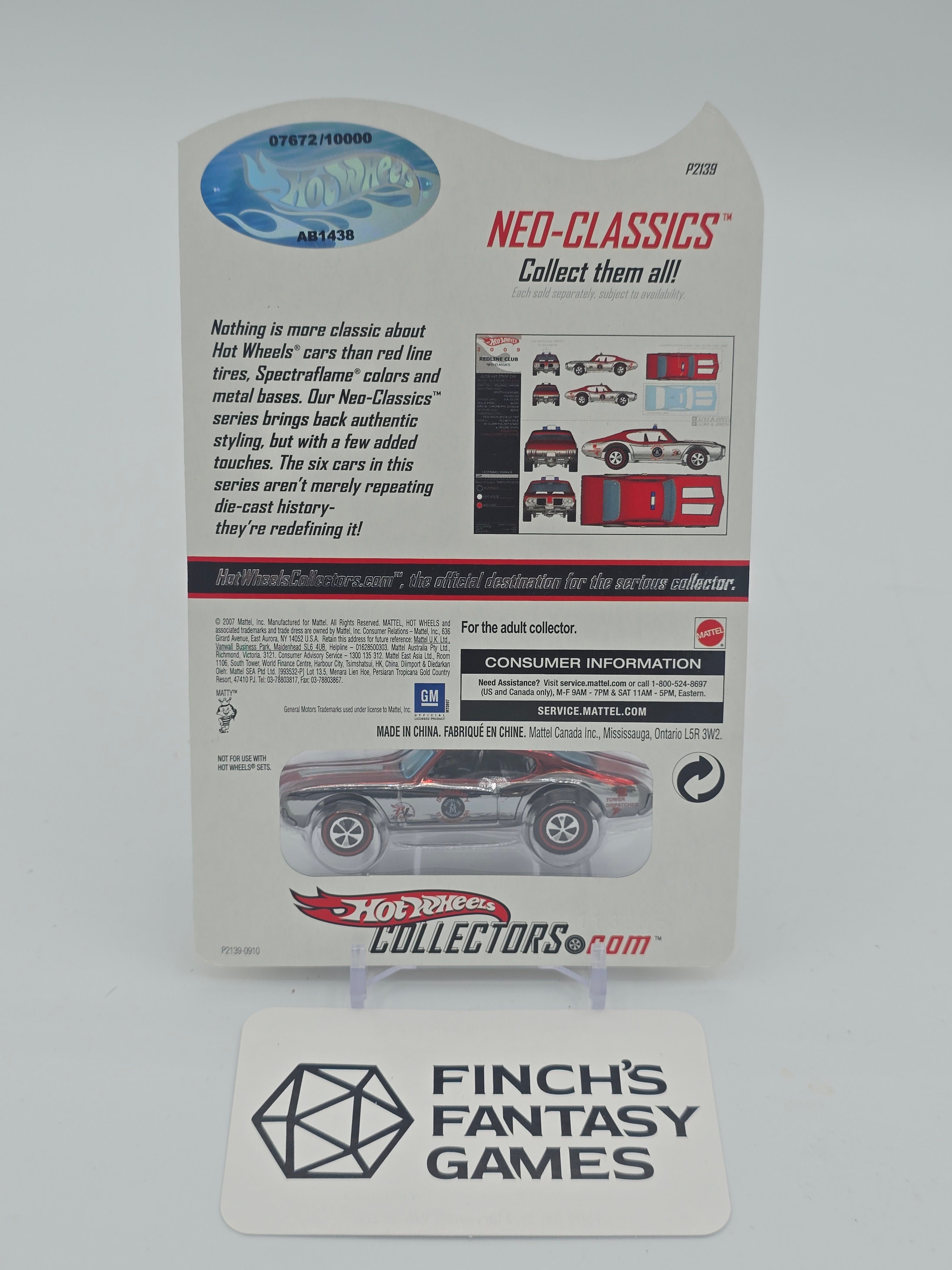 Hot Wheels Red Line Club (RLC) Neo-Classics Series 8 Olds 442 Limited #7672/10000