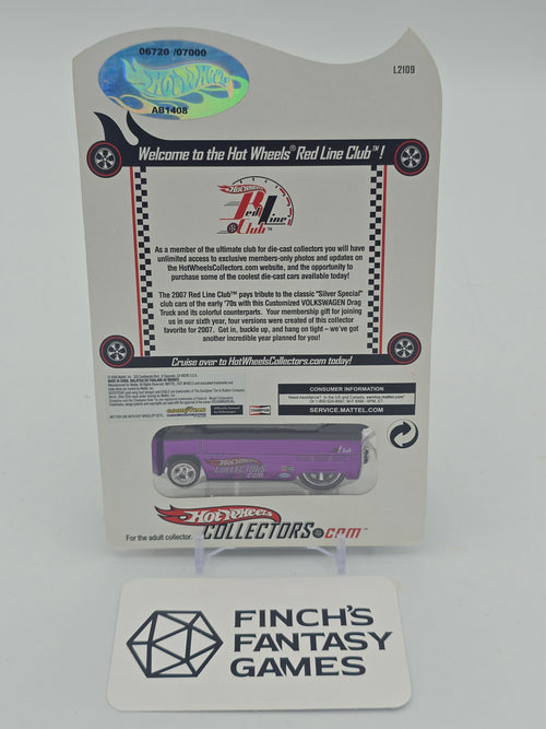 2007 Hot Wheels Red Line Club (RLC) Customized Volkswagen Drag Truck Limited #6720/7000
