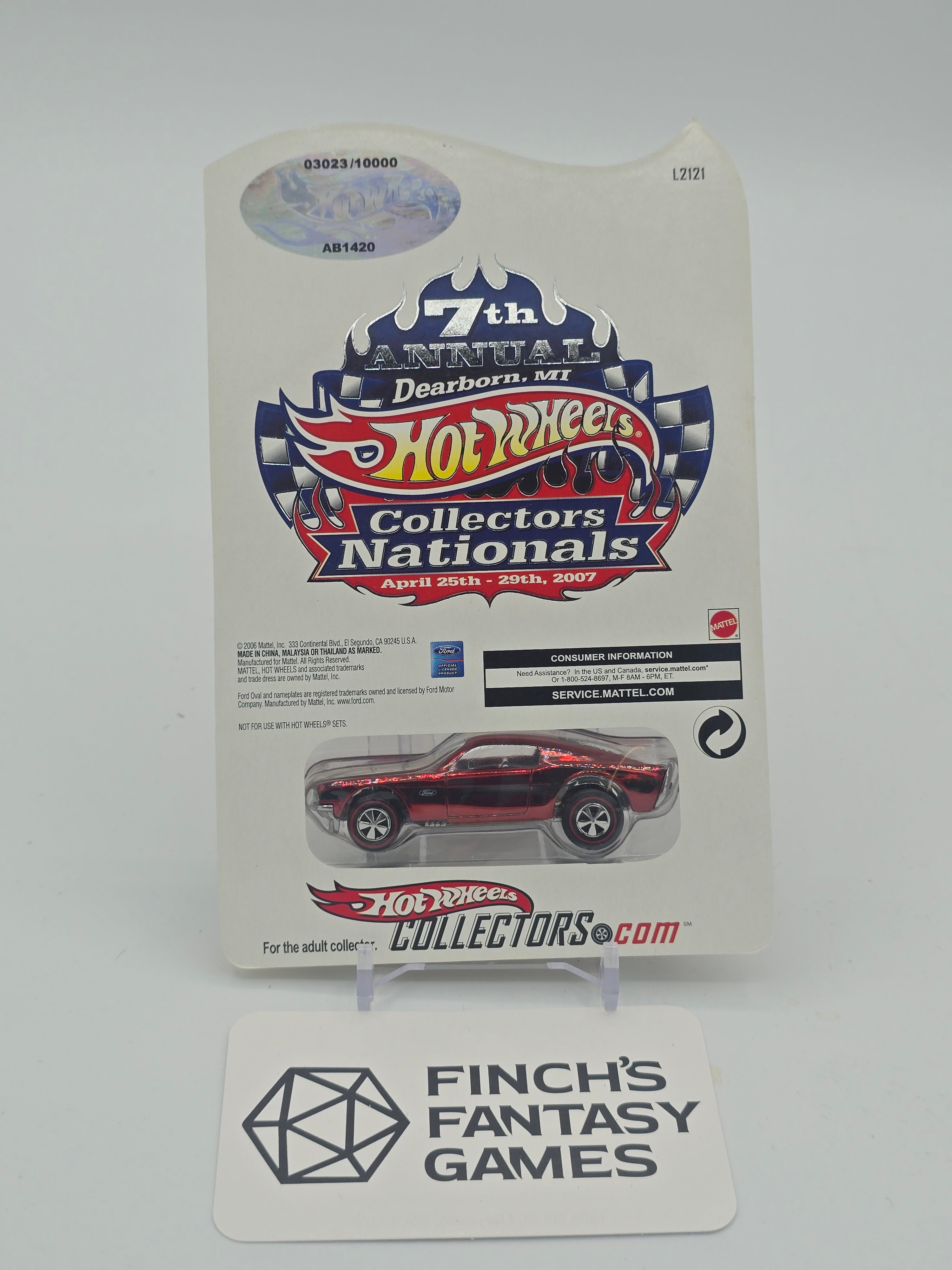 Hot Wheels (RLC) 7th Annual Collectors Nationals Custom Mustang Limited #3023/10000