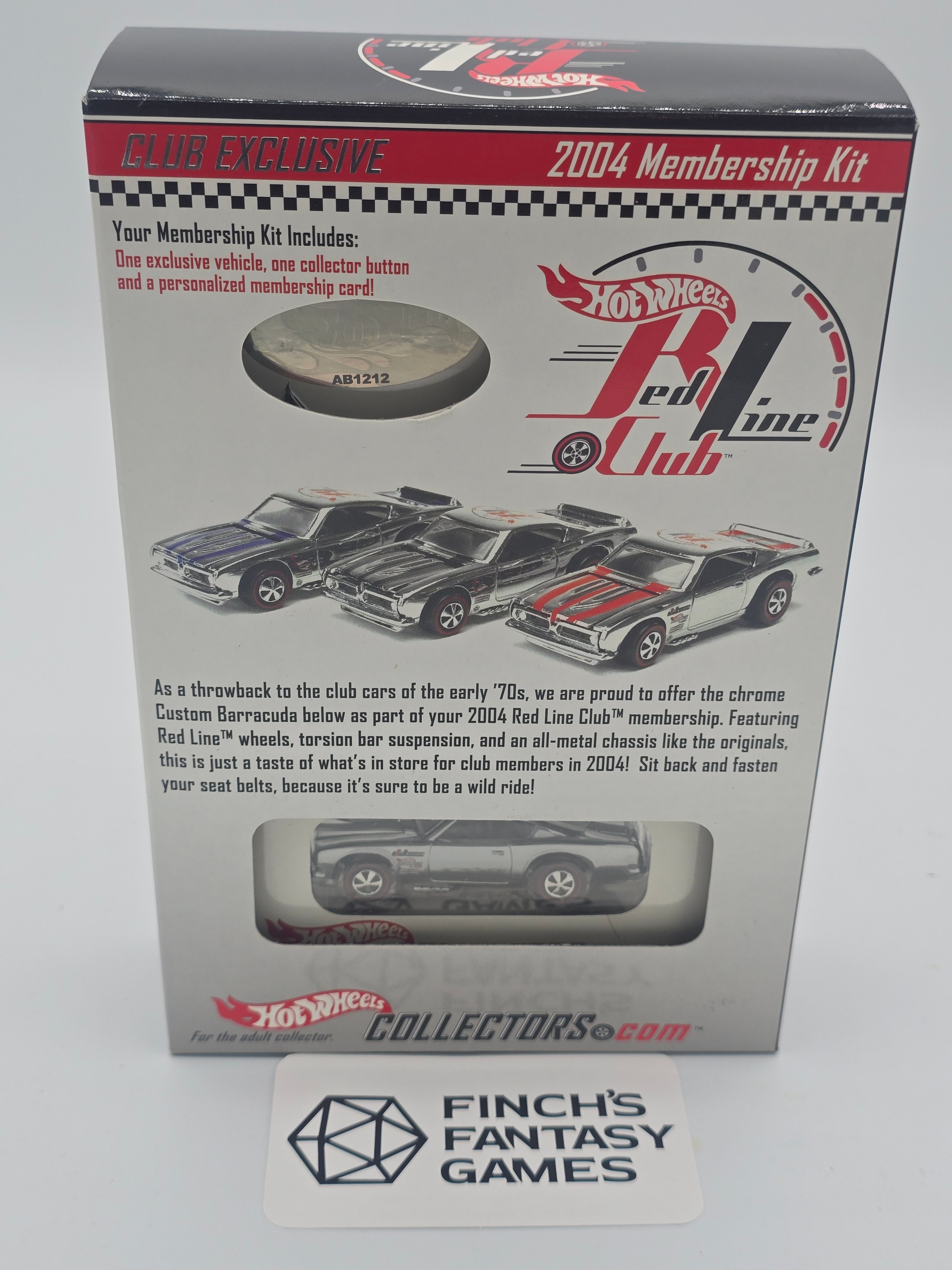 Hot Wheels (RLC) Exclusive Custom Plymouth Barracuda Membership Kit 2004 Limited #3310/8000