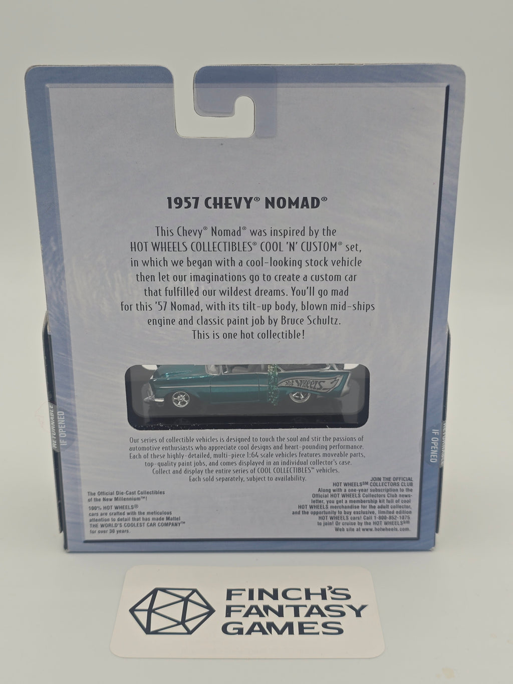 Hot Wheels 1957 Chevy Nomad Custom Metallic teal green