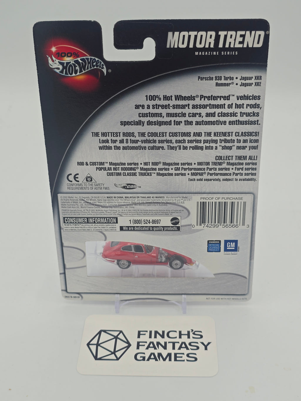 Hot Wheels Motor Trend Magazine Series #4 Jaguar XKE 2002