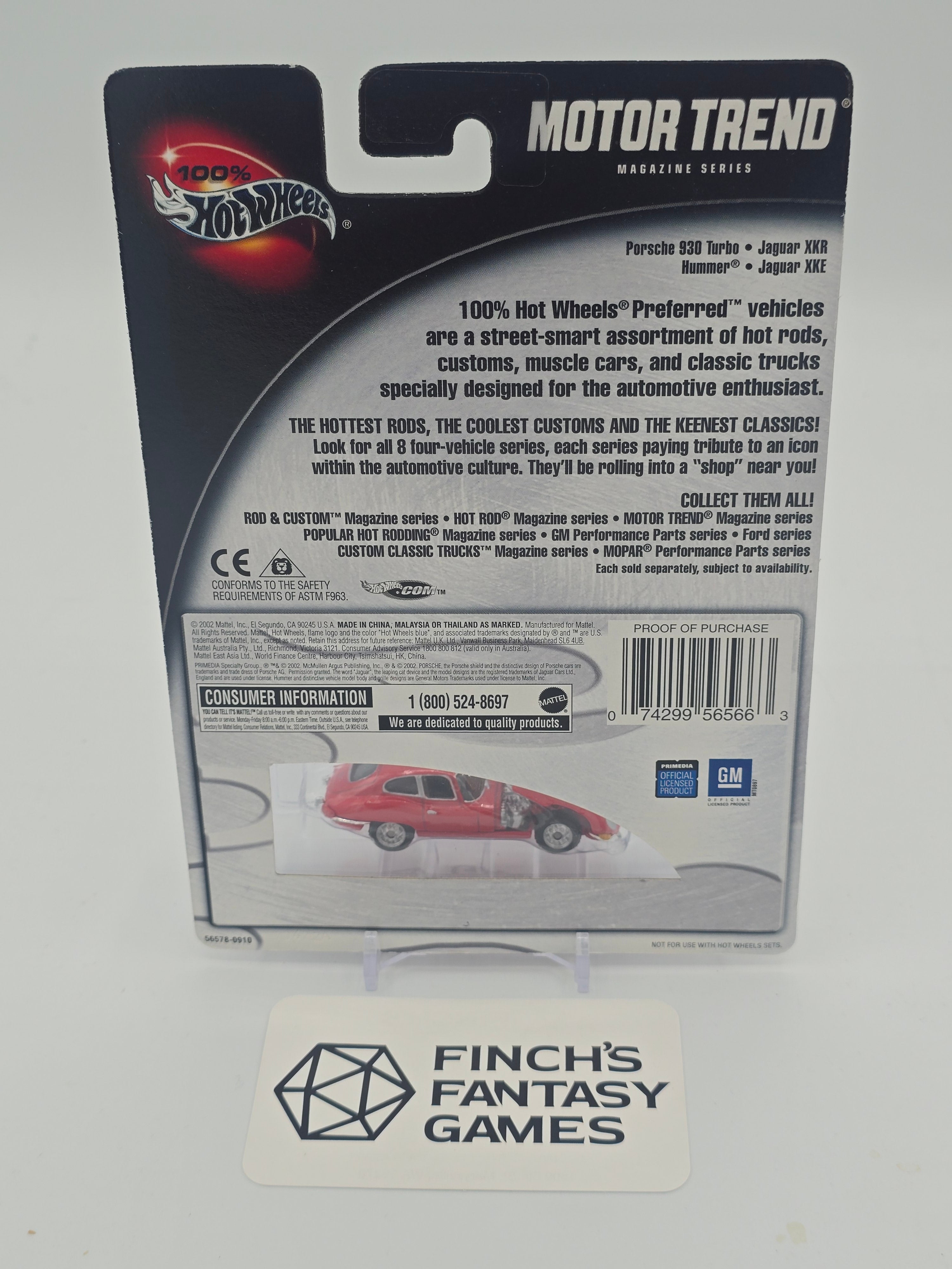 Hot Wheels Motor Trend Magazine Series #4 Jaguar XKE 2002