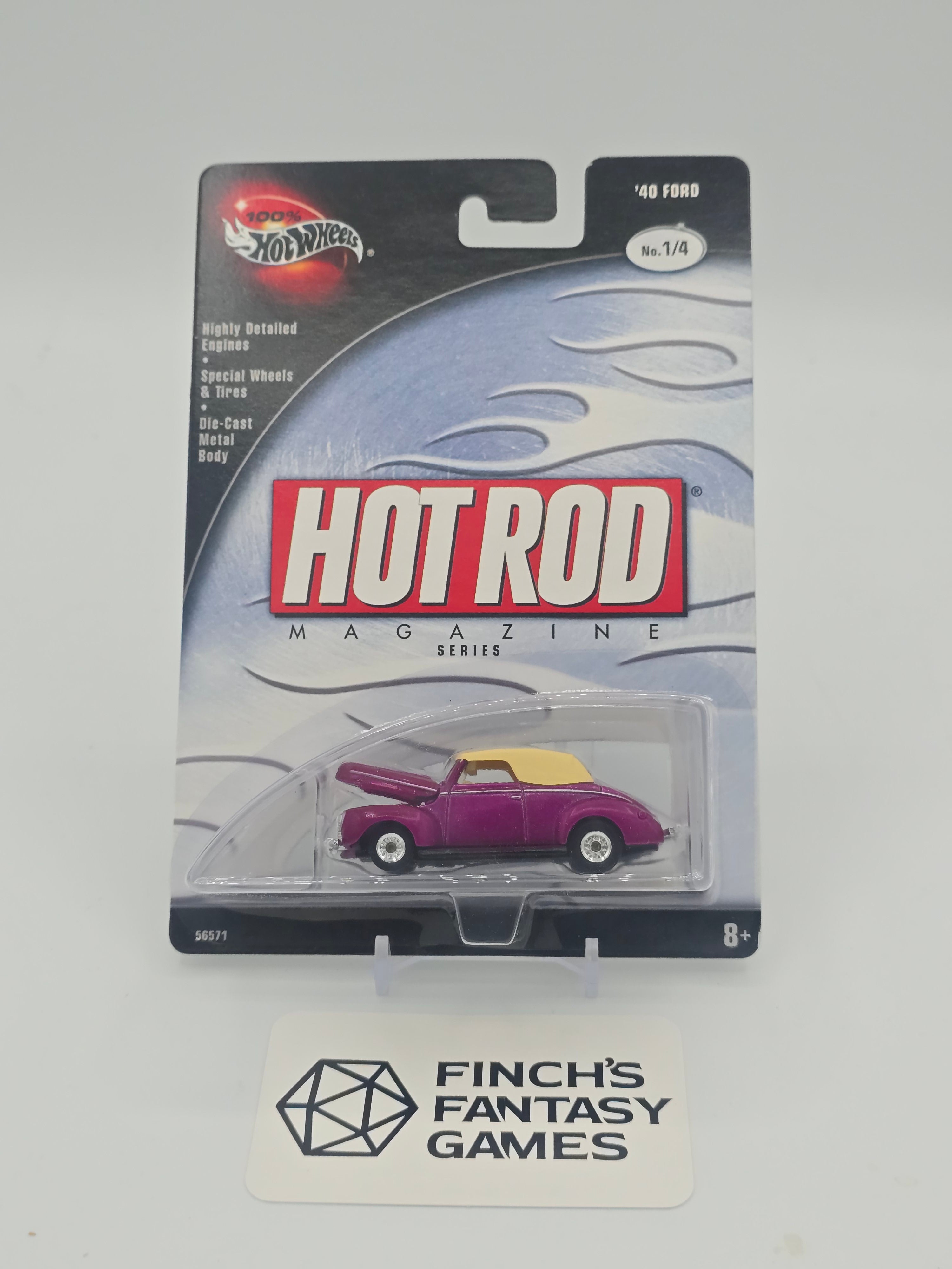 Hot Wheels '40 Ford Convertible Hot Rod Magazine Series 2002