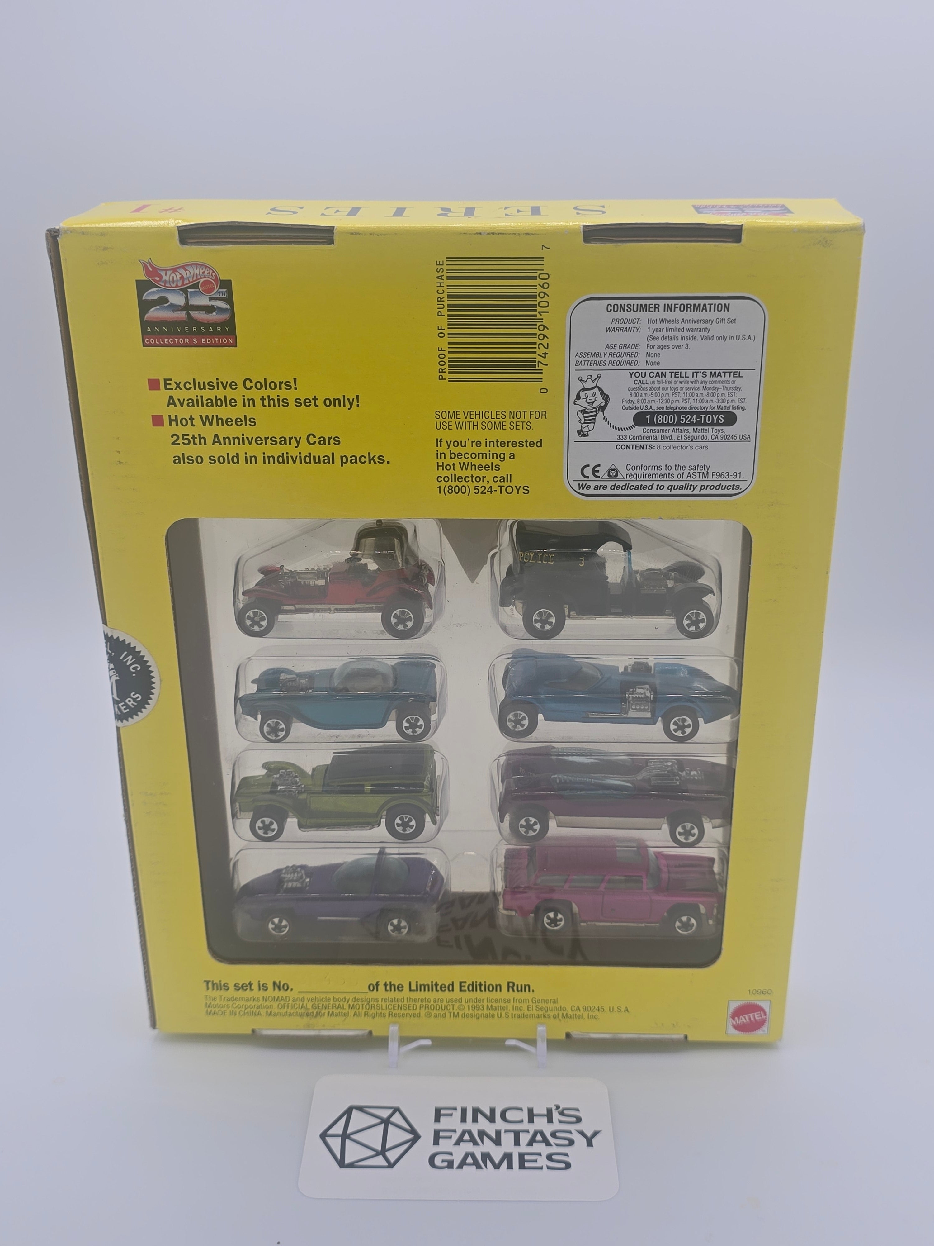 1993 Hot Wheels 25th Anniversary Collector's Edition Series #1 8-car set