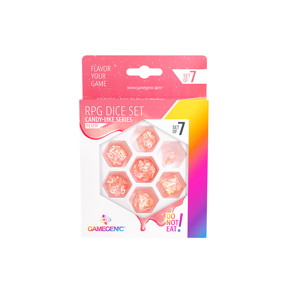 Candy-like Series - Peach - RPG Dice Set (7pcs)