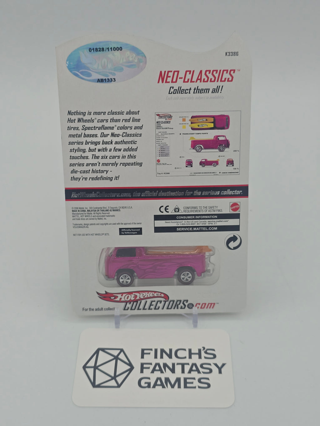Hot Wheels ~ Beach Bomb Pickup ~ RLC Car ~ Neo-Classics ~ Pink 1828/11000