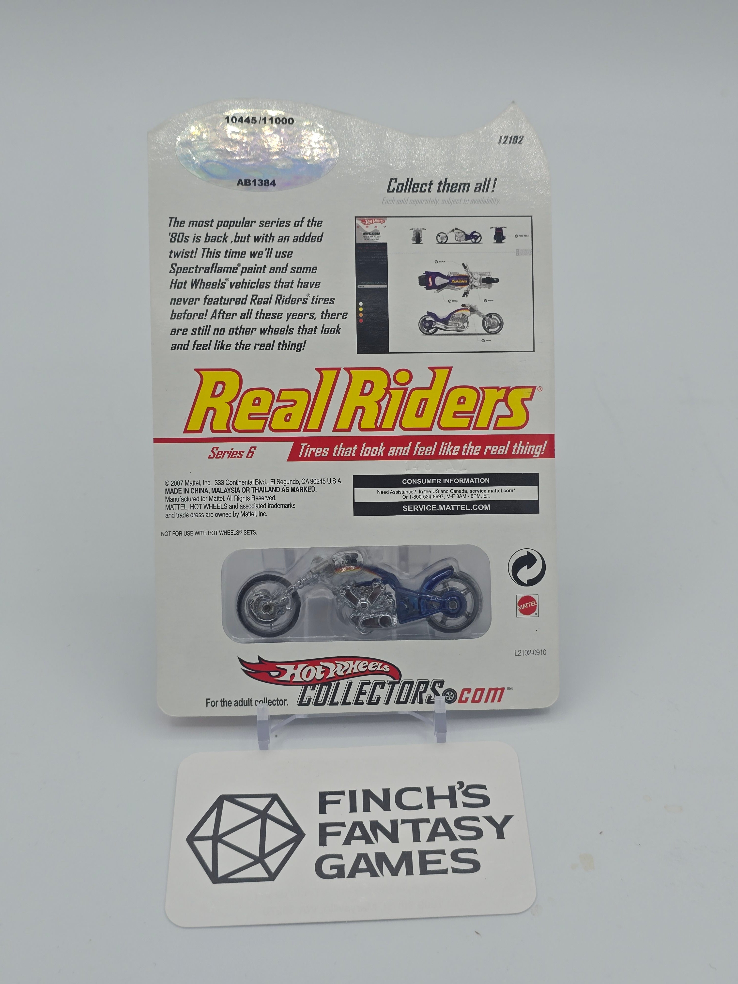 Hot Wheels Collectors HWC Real Riders Series 6 RLC Blast Lane Blue Chrom Limited #10445/11000