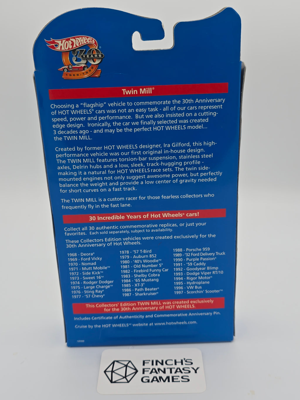 Hot Wheels 30th Anniversary 1969 Commemorative Replica Twin Mill