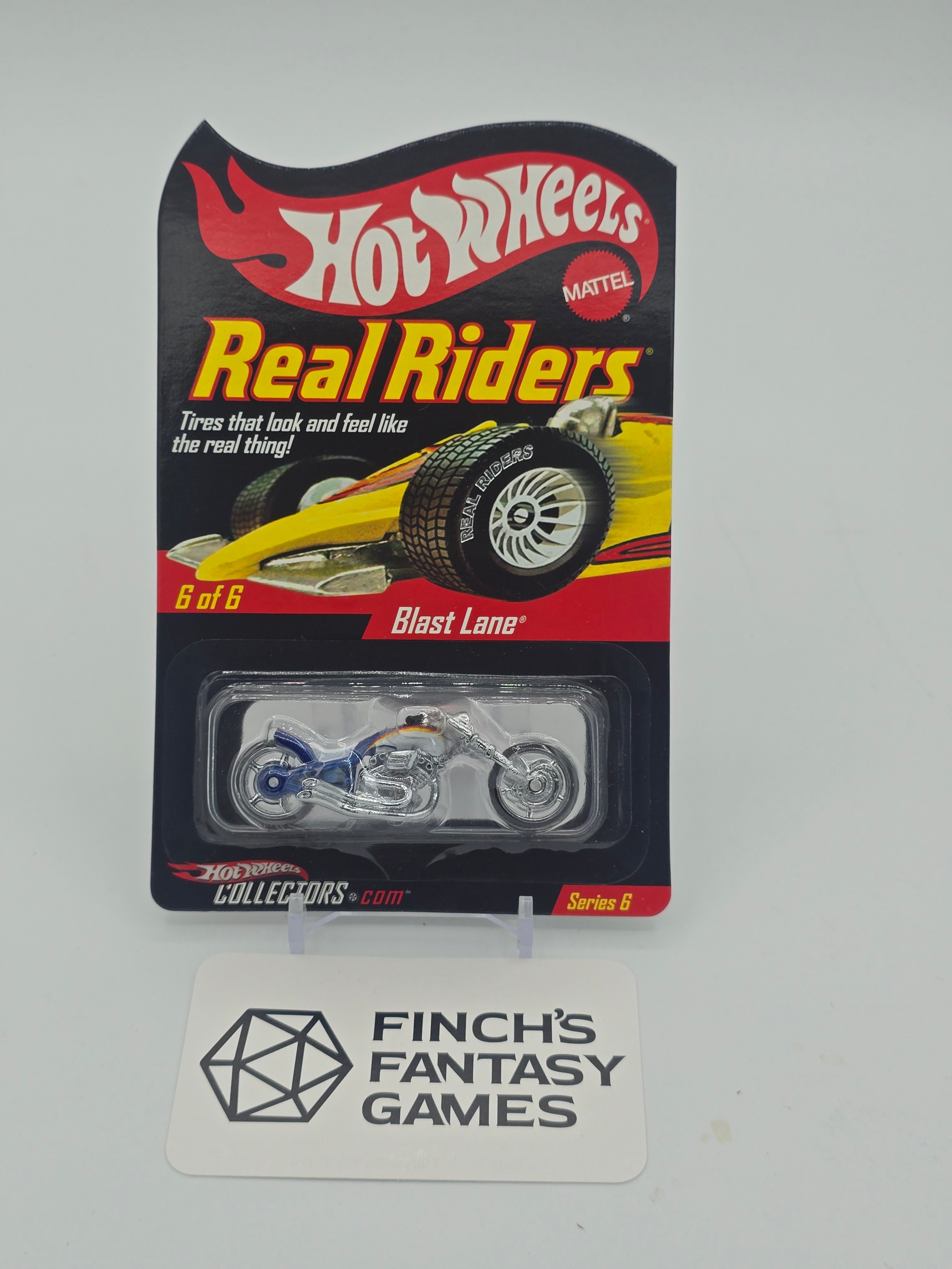 Hot Wheels Collectors HWC Real Riders Series 6 RLC Blast Lane Blue Chrom Limited #10445/11000