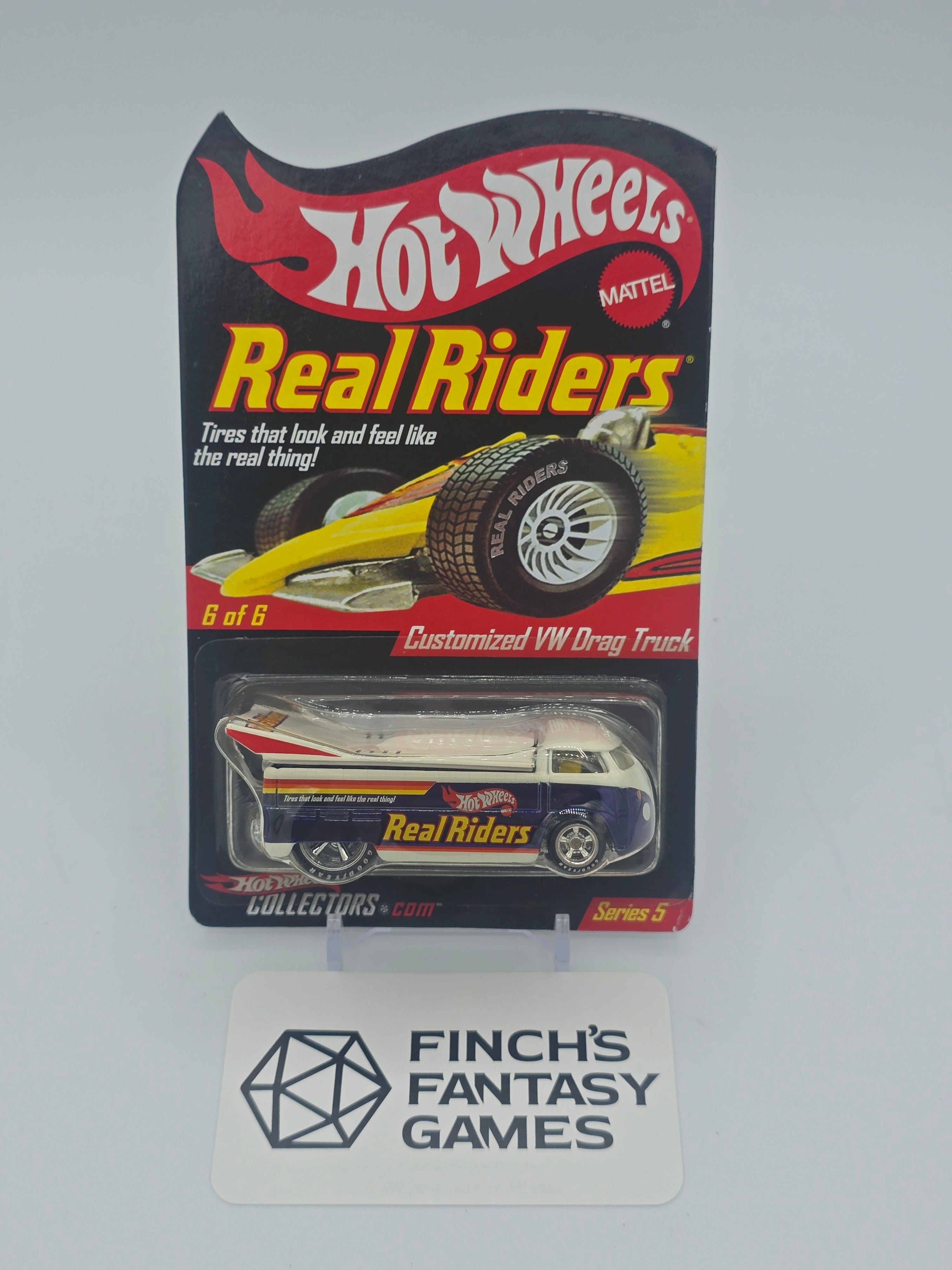 Hot Wheels RLC Real Riders Customized VW Drag Truck #9675/11000 Blue White 2006